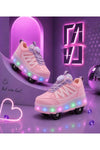 Üst Kalite Çocuk Patenli Ayakkabı Işıklı 4 Teker Kaykay Sneaker Rahat Dayanıklı Ayakkabı-2620