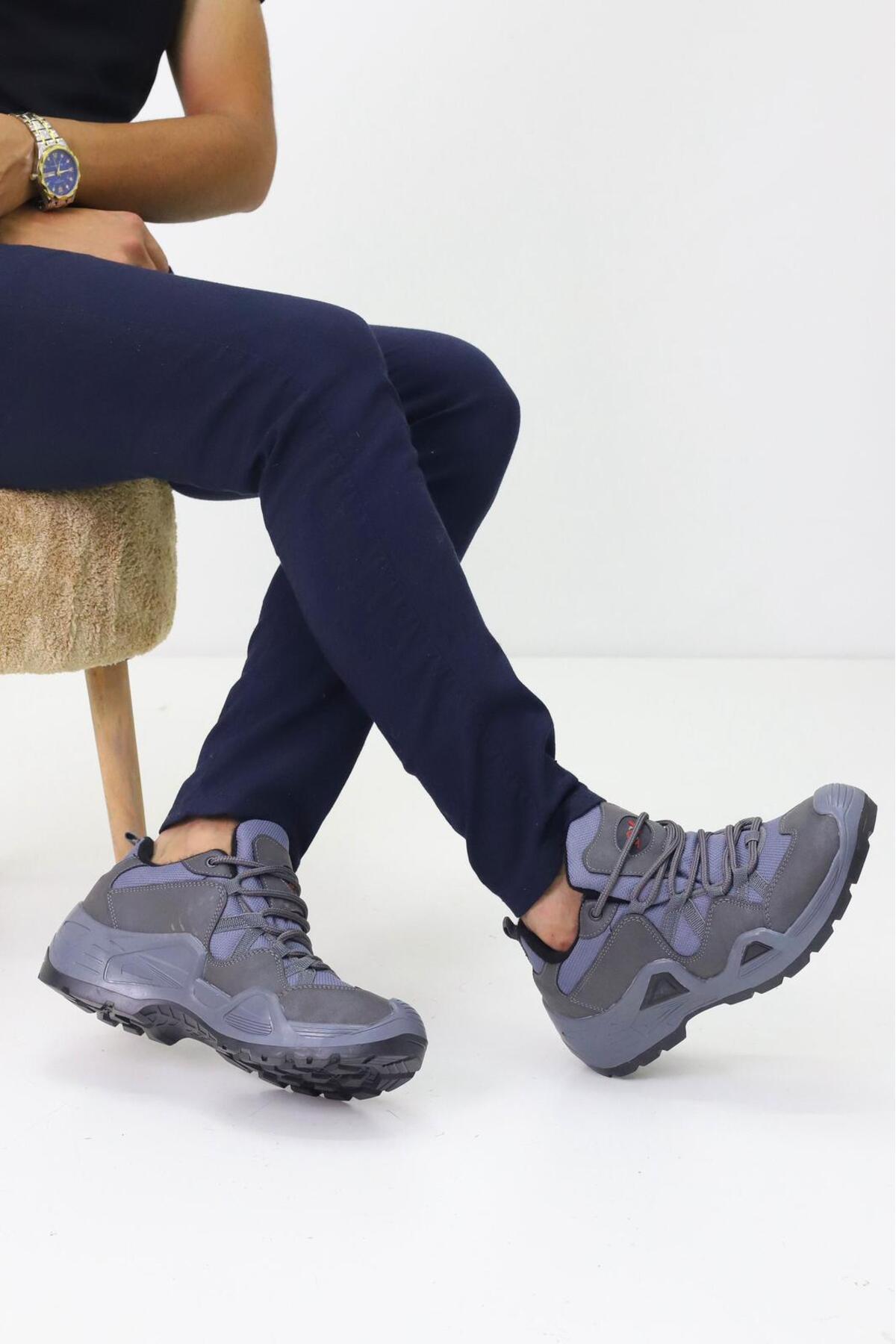Çöl Çizgili Unisex Su Geçirmez Kauçuk Taban Trekking Bot waterprof