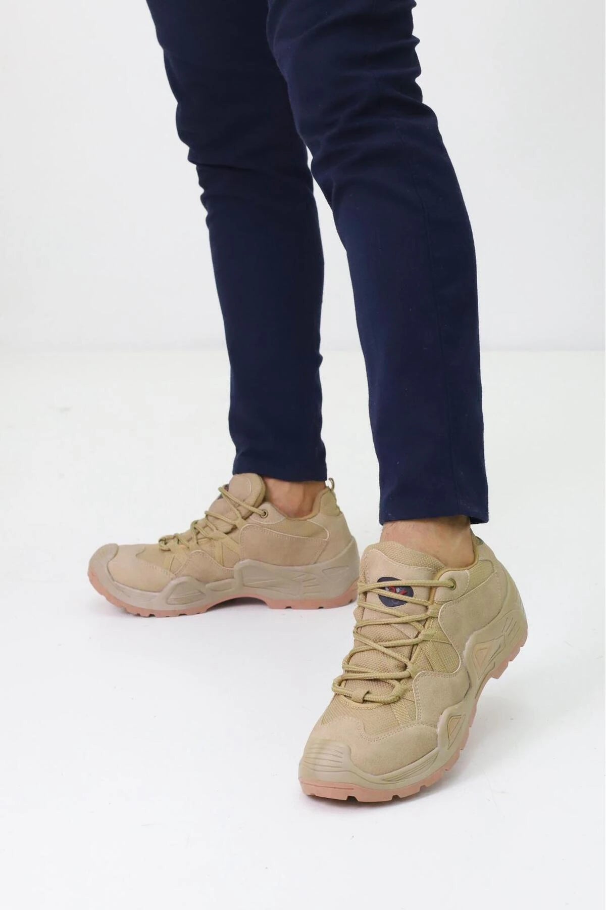 Çöl Çizgili Unisex Su Geçirmez Kauçuk Taban Trekking Bot waterprof