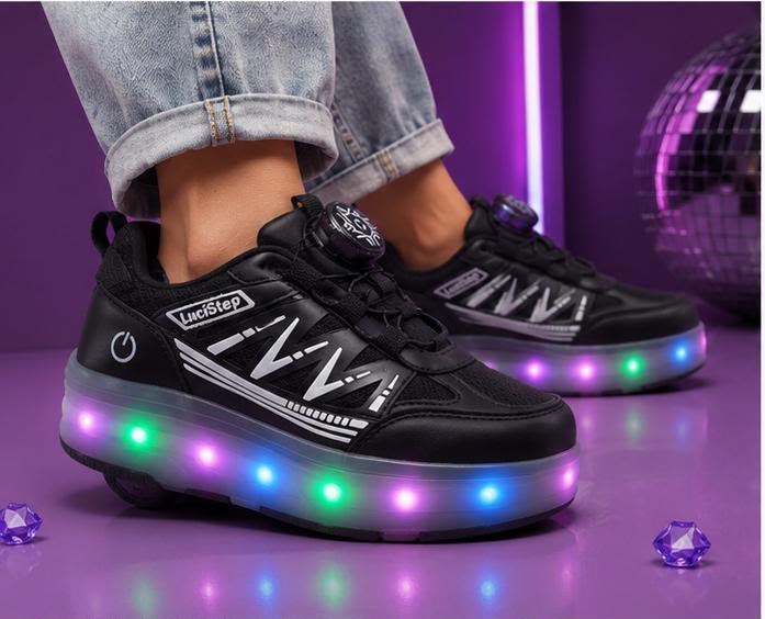 Garantili Üst Kalite Çocuk Patenli Ayakkabı Işıklı 4 Teker Kaykay Sneaker Rahat Dayanıklı Ayakkabı
