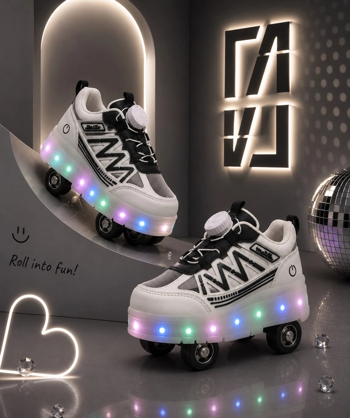 Garantili Üst Kalite Çocuk Patenli Ayakkabı Işıklı 4 Teker Kaykay Sneaker Rahat Dayanıklı Ayakkabı