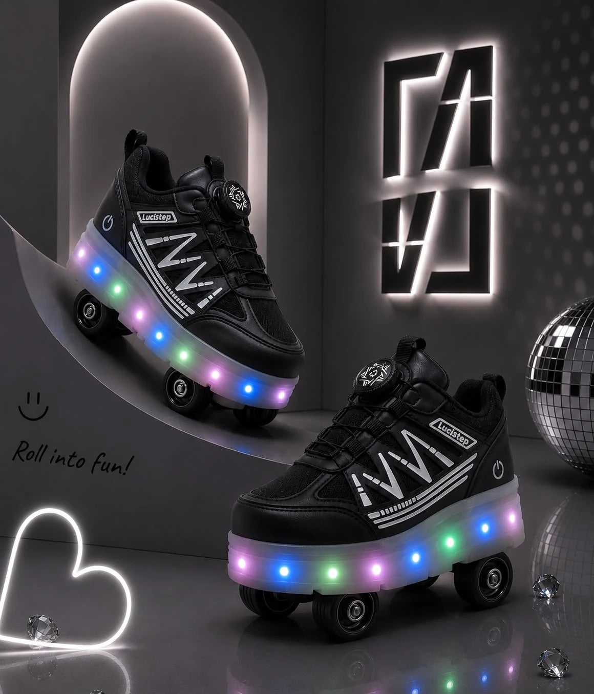 Garantili Üst Kalite Çocuk Patenli Ayakkabı Işıklı 4 Teker Kaykay Sneaker Rahat Dayanıklı Ayakkabı