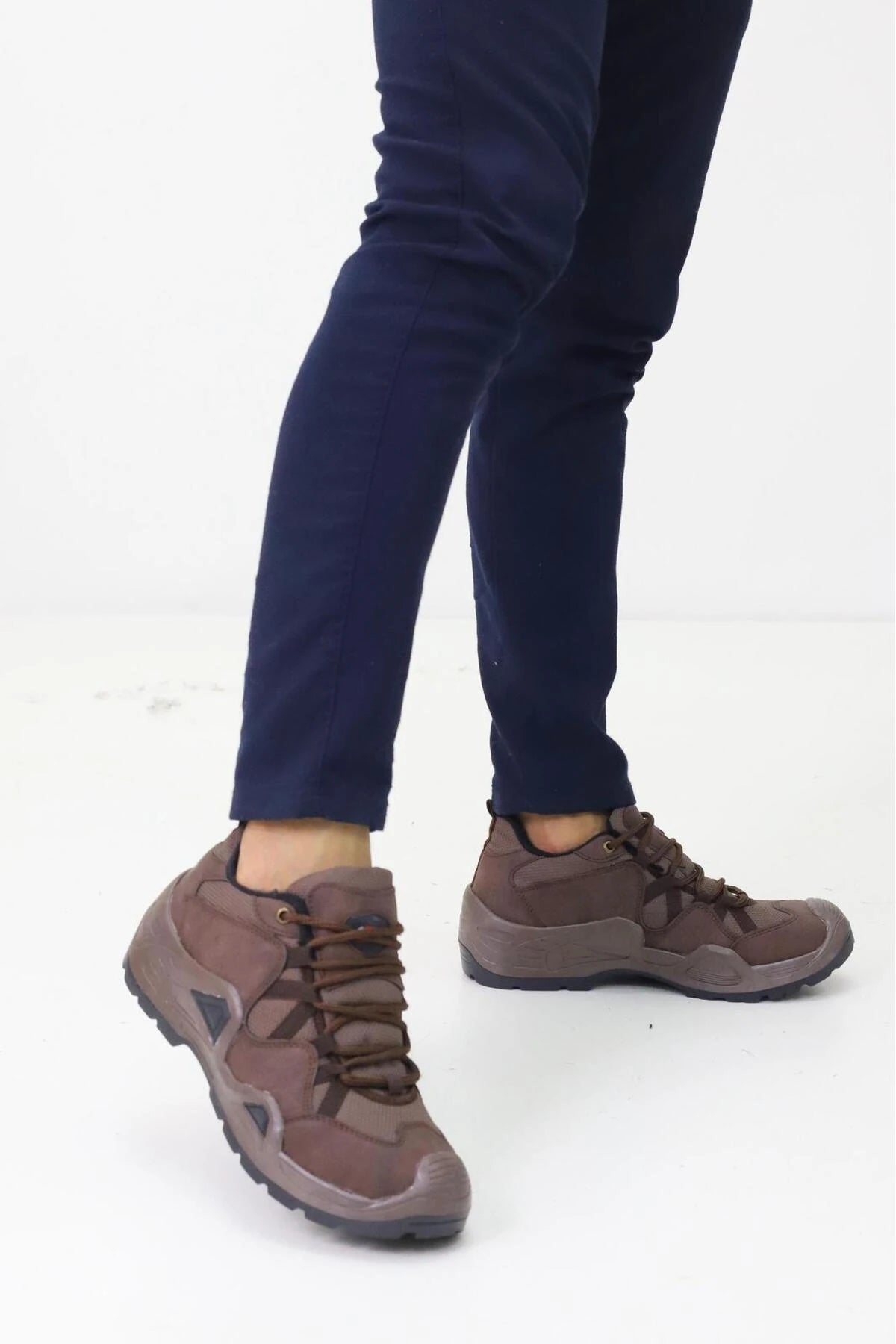Çöl Çizgili Unisex Su Geçirmez Kauçuk Taban Trekking Bot waterprof