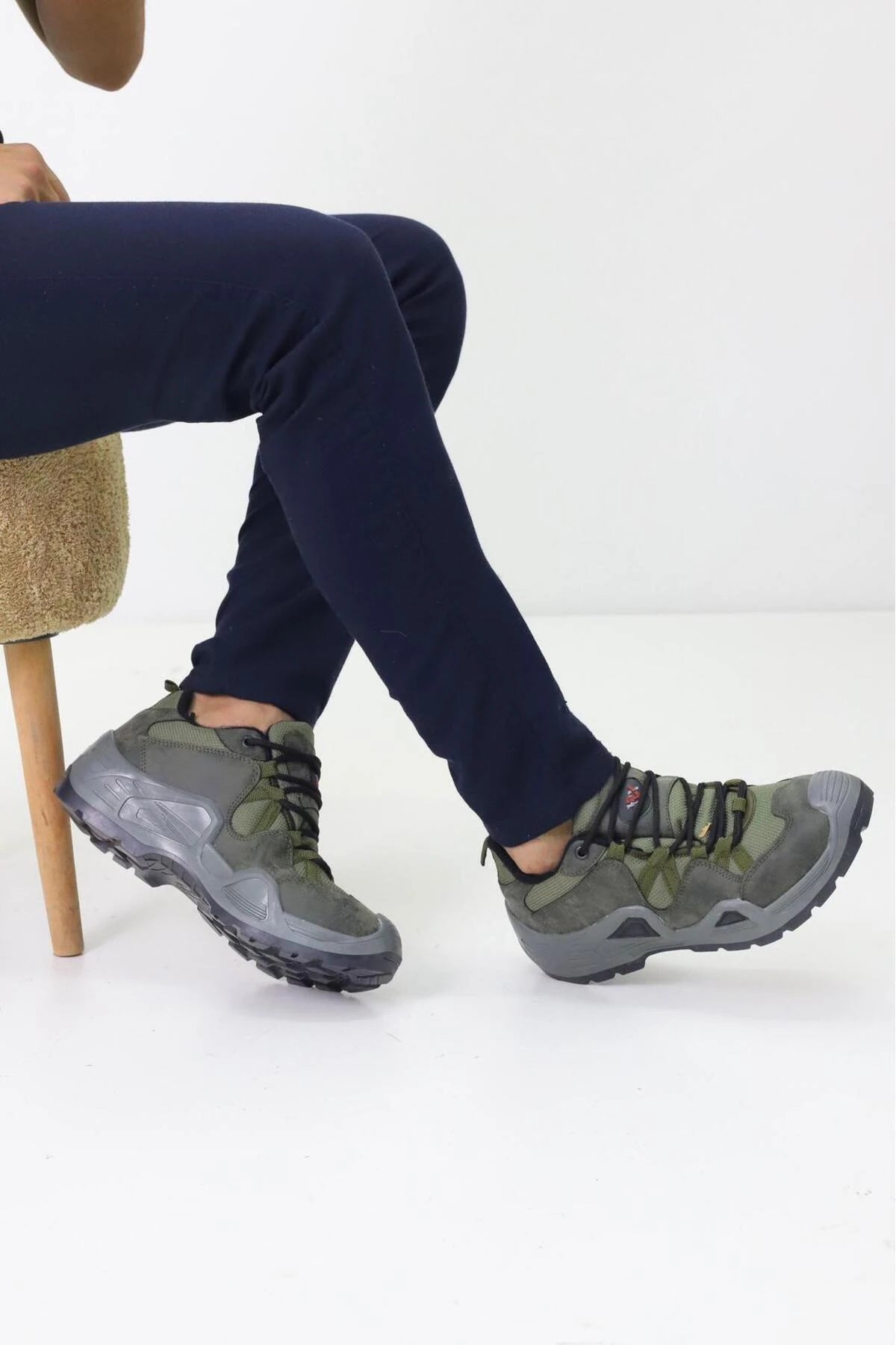 Çöl Çizgili Unisex Su Geçirmez Kauçuk Taban Trekking Bot waterprof