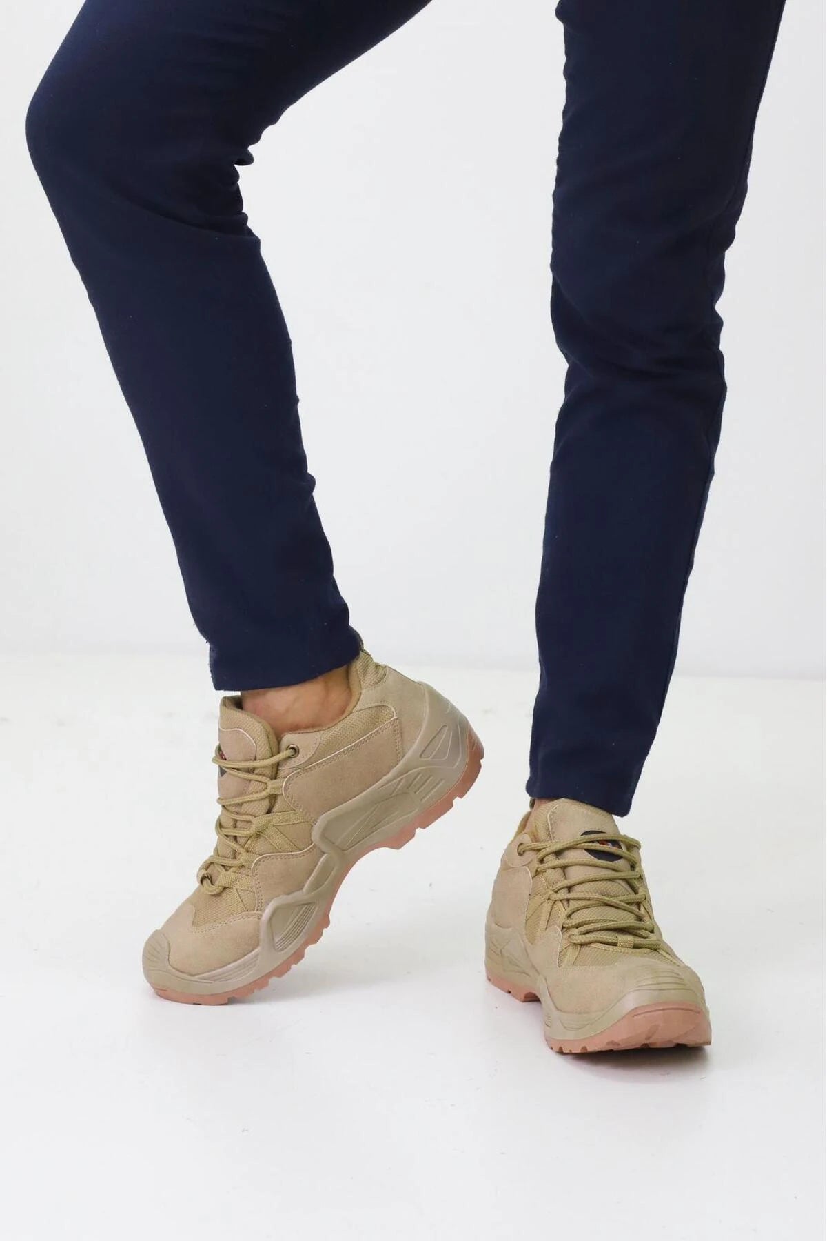 Çöl Çizgili Unisex Su Geçirmez Kauçuk Taban Trekking Bot waterprof